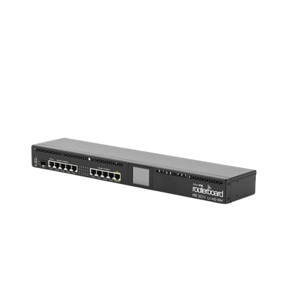 RouterBoard, CPU 2 Núcleos, 10 Puertos Gigabit Ethernet, 1 Puerto SFP, 1 GB Memoria, Licencia Nivel 5, Montaje Rack