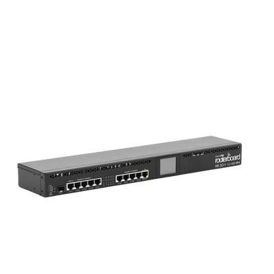 RouterBoard, CPU 2 Núcleos, 10 Puertos Gigabit Ethernet, 1 Puerto SFP, 1 GB Memoria, Licencia Nivel 5, Montaje Rack
