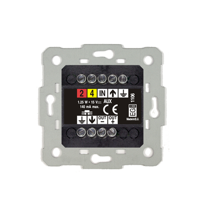 Módulo De Entrada Para Señal De Audio Auxiliar Con Encendido/Apagado Y Regulación De Volume, Color Blanco