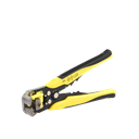 Pinza multifuncional Pelacables, con terminal de pestaña, prensado automático de color amarillo.