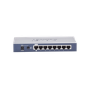 Switch Administrable de Escritorio de 8 Puertos Gigabit/ 2 Puertos SFP / 20 Gbps Switching / PoE In 802.3af/at / Dual Power DC + PoE / VLAN Q-in-Q / IPv6/IPv4/  Administración Remota con CloudNMS