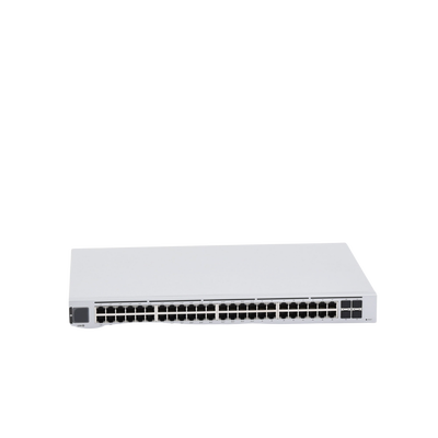 UniFi Switch USW-48-POE, Capa 2 de 48 puertos (32 puertos PoE 802.3af/at + 16 puertos Gigabit) + 4 puertos 1G SFP, 195W, pantalla informativa