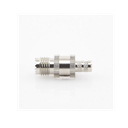 Conector Mini-UHF Hembra en Línea, de Anillo Plegable para Cable Coaxial RG-8/X, 9258, LMR-240, Níquel/ Plata/ Teflón.