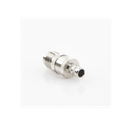 Conector Mini-UHF Hembra en Línea, de Anillo Plegable para Cable Coaxial RG-8/X, 9258, LMR-240, Níquel/ Plata/ Teflón.