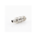 Conector Mini-UHF Hembra en Línea, de Anillo Plegable para Cable Coaxial RG-8/X, 9258, LMR-240, Níquel/ Plata/ Teflón.