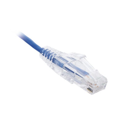 Cable de Parcheo Slim UTP Cat6 - 2 m Azul Diámetro Reducido (28 AWG)