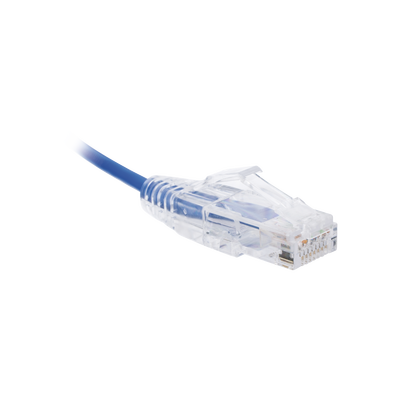 Cable de Parcheo Slim UTP Cat6 - 1 metro, Azul, Diámetro Reducido (28 AWG)
