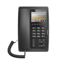 (H5 Color Negro) Teléfono IP Hotelero de gama alta, pantalla LCD de 3.5 pulgadas a color, 6 teclas programables para servicio rápido (Hotline), PoE