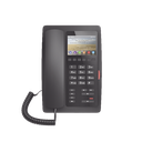 (H5 Color Negro) Teléfono IP Hotelero de gama alta, pantalla LCD de 3.5 pulgadas a color, 6 teclas programables para servicio rápido (Hotline), PoE