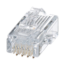 Plug RJ45 Cat5e, Para Cable UTP de Calibres 24-26 AWG, Chapado en Oro de 50 Micras, Paquete de 50 Piezas