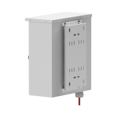 Gabinete de Exterior con Preparación para Instalación en Muro o Poste (355 X 406 X 170 mm).