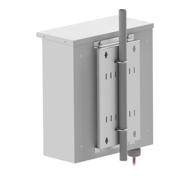 Gabinete de Exterior con Preparación para Instalación en Muro o Poste (355 X 406 X 170 mm).