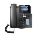 Teléfono IP empresarial para 4 líneas SIP con 2 pantallas LCD, 6 teclas BLF/DSS, conferencia de 3 vías, PoE