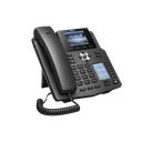 Teléfono IP empresarial para 4 líneas SIP con 2 pantallas LCD, 6 teclas BLF/DSS, conferencia de 3 vías, PoE