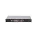 Switch Administrable Stacking Capa 3, 24 Puertos PoE 802.3af/at 10/100/1000T, Hasta 370 W,  4 Puertos 10G SFP+