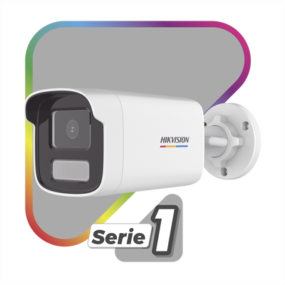 Bala IP 4 Megapixel / ACUSENSE Lite (Detección de Movimiento en Humanos y Vehículos) / Lente 4 mm / Imagen a Color 24/7 / Luz Blanca 50 mts / Exterior IP67 / WDR 120 dB / PoE / Onvif