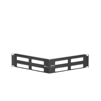 Patch Panel MAX Modular (vacío), de 48 Puertos, Angulado, 2UR