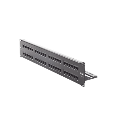 Patch Panel UTP HD6 Categoría 6, de 48 puertos, Angulado para alta densidad de puertos, 2UR