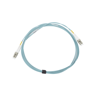 Jumper de Fibra Óptica Multimodo 50/125 XGLO OM3, LC-LC Duplex, OFNR, Color Aqua, 5 Metros (16.40 Pies)