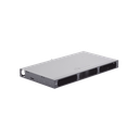 Panel de Conexión de Fibra para Rack de 19in, Bandeja Fija, Acepta 3 Placas Quick Pack, Hasta 72 Fibras, 1 UR