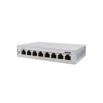Switch UniFi Administrable capa 2 de 8 Puertos Gigabit (7 Ethernet y 1 PoE Pasivo 48V)