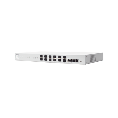UniFi Switch 16 XG, Capa 2 de 12 puertos SFP+ 10 Gb + 4 puertos 10G Base-T (RJ-45)