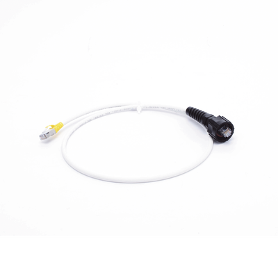 (XC6A-S10-B05) Patch Cord RJ45 Cat6A S/FTP T568A/B CM/LS0H1 Blanco Amarillo 3.05 Metros (10 Pies)
