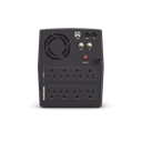 UPS de 1500 VA/900 W, Topología Línea Interactiva, Entrada 120 Vca NEMA 5-15P, y 8 Salidas NEMA 5-15R, Con Regulador de Voltaje (AVR)