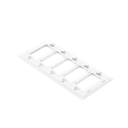 Placa de pared 5 espacios, para atenuador (dimmer), switch ó control remoto PICO inalámbrico