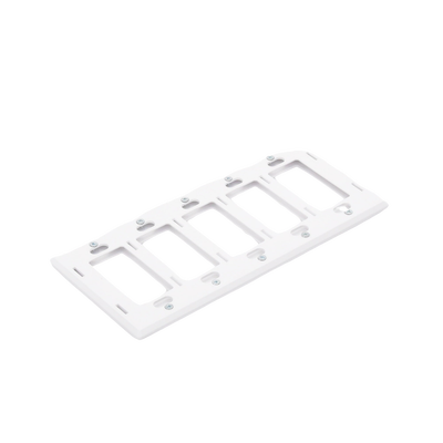 Placa de pared 5 espacios, para atenuador (dimmer), switch ó control remoto PICO inalámbrico