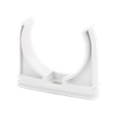 Soporte de presión (Abrazadera), PVC Auto-extinguible, abierto para tubería de 50 mm