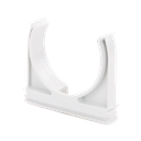 Soporte de presión (Abrazadera), PVC Auto-extinguible, abierto para tubería de 50 mm