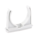 Soporte de presión (Abrazadera), PVC Auto-extinguible, abierto para tubería de 50 mm