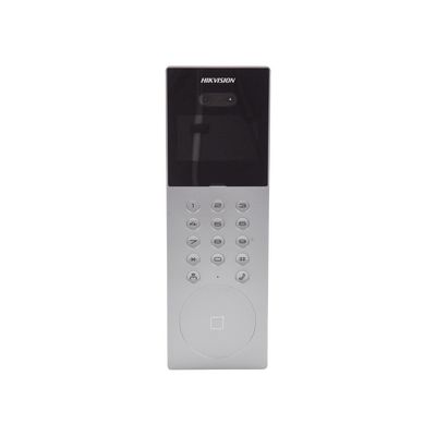 Videoportero IP Multiapartamento con Reconocimiento Facial / Llamada a App HikConnect (requiere monitor) / Protección IP65 / Apertura por Rostro, Tarjeta o App