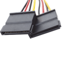 Cable Doble de Corriente SATA / Compatible con DVR's epcom / HIKVISION / 25 cms de Longitud