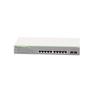 Switch PoE+ Gigabit WebSmart de 10 puertos 10/100/1000 Mbps (2 x Combo) + 2 puertos gigabit SFP (Combo), 75 W