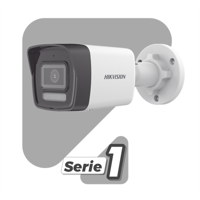 Bala IP 4 Megapixel / Lente 2.8 mm / Dual Light (30 mts IR + 20 mts Luz Blanca) / Micrófono Integrado / ACUSENSE Lite / Exterior IP67 / H.265 / PoE / ONVIF / Micro SD