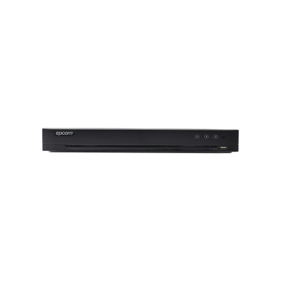 DVR 4 Megapixel / 16 Canales TURBOHD + 8 Canales IP / 2 Bahías de Disco Duro / 1 Canal de Audio / Vídeoanálisis