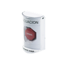 Botón de Evacuación, Cubierta de Policarbonato Súper Resistente de Superficie con Espaciador, Restablecimiento con Llave, Con Bocina de Advertencia