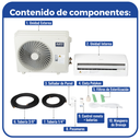 Minisplit WiFi inverter / SEER 17 / 12,000 BTUs ( 1 TON ) / R32 / Frío y Calor / 220 Vca / Filtro de Salud / Compatible con Alexa y Google  Home.
