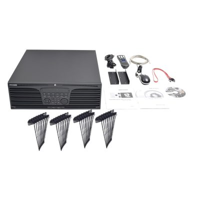 NVR 12 Megapixel (4K) / 32 Canales IP / Soporta Cámaras  AcuSense / 16 Bahías de Disco Duro / 2 Tarjetas de Red / Soporta RAID con Hot Swap / HDMI en 4K / Soporta POS