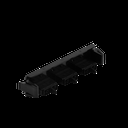 Placa Acopladora de Fibra Óptica Quick-Pack, Con 3 Conectores SC Duplex (6 Fibras), Negro
