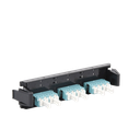 Placa acopladora de Fibra Óptica Quick-Pack, Con 6 Conectores LC Duplex (12 Fibras), Para Fibra Multimodo, Aqua