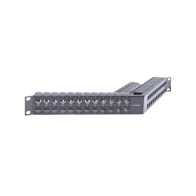 Patch Panel Z-MAX de 48 Puertos, Blindado, Modular (Vacío), Angulado, 1UR