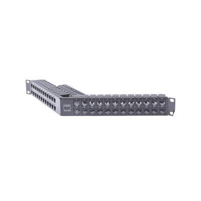 Patch Panel Z-MAX de 48 Puertos, Blindado, Modular (Vacío), Angulado, 1UR