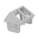 Adaptador para Placa de Pared CT, de Dos Salidas, Angulado, Color Blanco