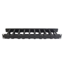 Organizador de Cable Horizontal RouteIT, Sencillo, Para Rack de 19in, 4in de profundidad, 1UR