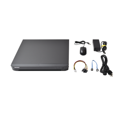 DVR 8 Canales 4K TurboHD + 8 Canales IP/ 8 Megapixel/ / 1 Bahía de Disco Duro / 4 Canales de Audio / 4 Entradas de alarma / Videoanálisis