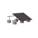 Montaje para 3 Panel Solar, Riel "8" de 4050mm para Módulos con Espesor de 35mm, Velocidad de Viento Máx. 136km/h (20° a 45°)