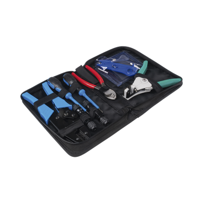 Juego de Herramientas y Accesorios, para Instalación de Sistema Solar. Incluye: Pinzas (3), Desarmadores (2), Llaves (2) y Accesorios (7).